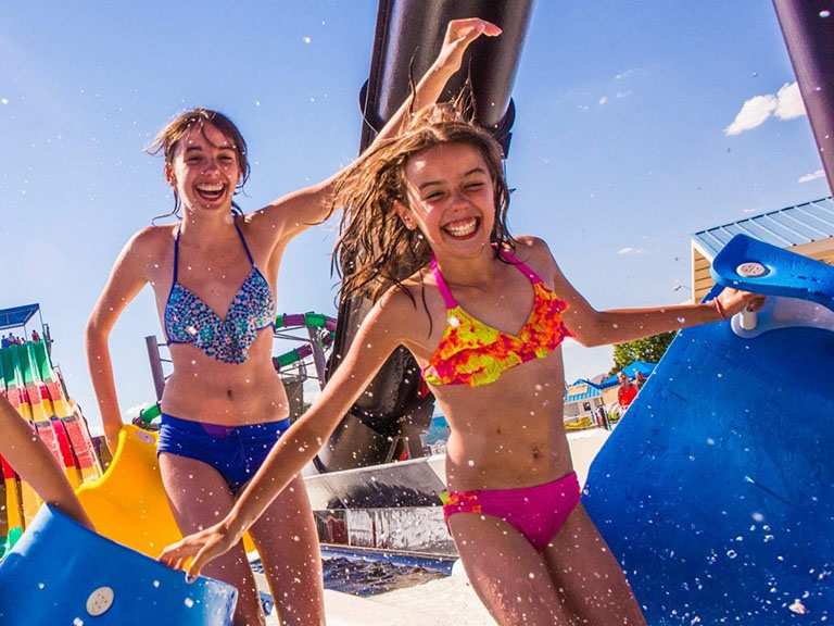 Girl on Waterslide