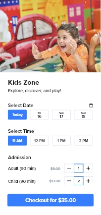 Booking Timed Session on Mobile
