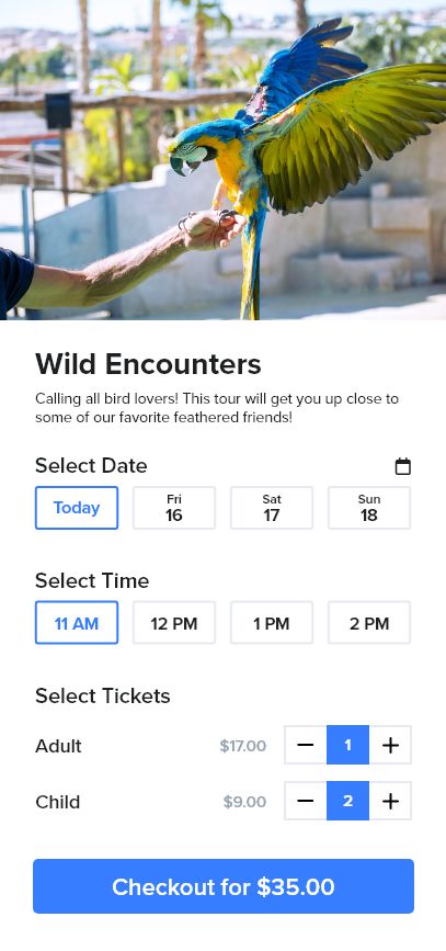 Booking on Mobile